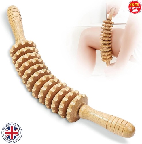 Wooden massage roller - wooden,