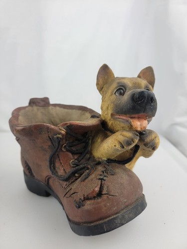 Polyresin brown dog - brown, puppy