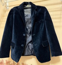 Zara Boys Velvet Blazer Navy