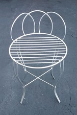 Curvy Silver Metal Vanity