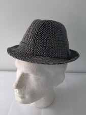 DUNN & CO 100% PURE NEW WOOL TWEED TRILBY HAT SIZE 57/7 #02873-EXC COND
