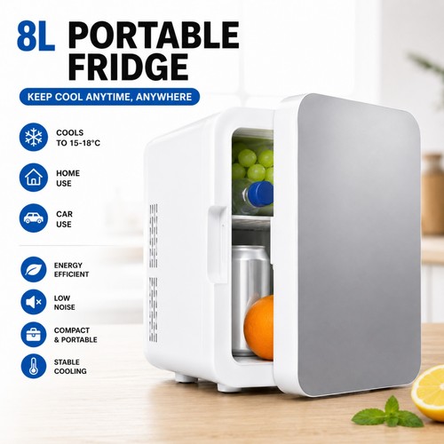 Mini fridge portable table - fridge, 8l