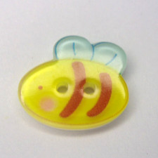Bee shaped novelty buttons - shaped,