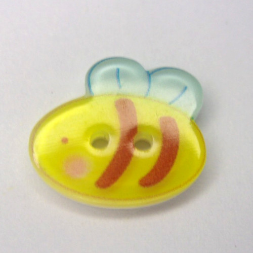 Bee shaped novelty buttons - bee,