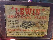 Vintage Lewin Universal Combination Plane  Aluminium Body 18x Cutters Manual Box