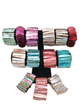 X13  Multi-coloured Shell Bracelets Variety of Shapes Elasticated 1.13kg