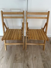 Pair wooden folding slatted - wooden,