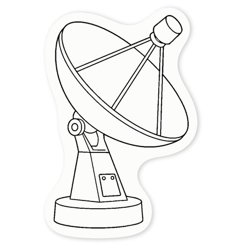 Satellite dish clear vinyl - dish',