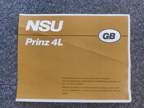 Vintage 1969 nsu prinz car - 1969, 4l
