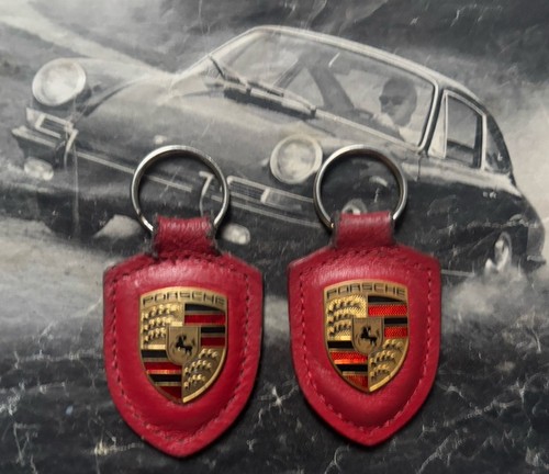 Two genuine porsche keyrings - two,