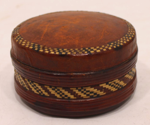 Antique leather straw work - leather,