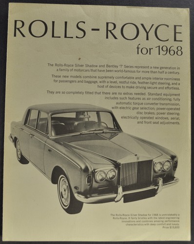 1968 rolls royce brochure - rolls,