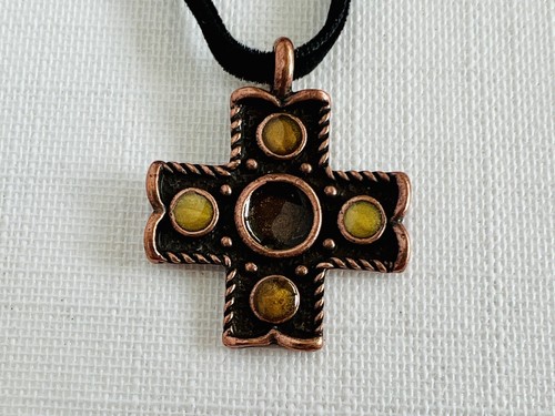 Vtg 1990s copper plated cross - vtg,