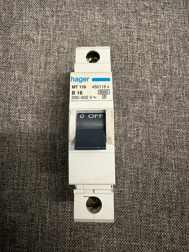 Hager b16 single pole mcb - hager,