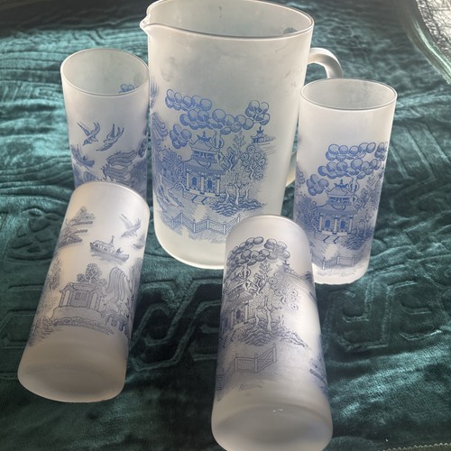 Vintage frosted glass willow - frosted,