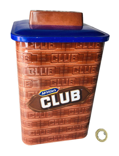 Advertising tin metal mcvities - tin,
