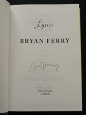 Bryan Ferry SIGNED Lyrics