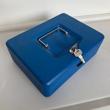Helix Blue Metal Cash Box with