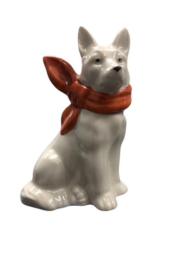 Ceramic dog ornament - ceramic,