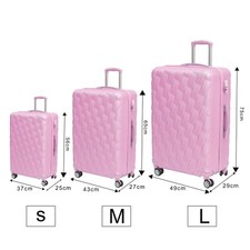 Hard Shell Suitcase 4 Wheel Travel PC+ABS Cabin Luggage Trolley Lightweight Case