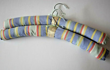 Vintage Laura Ashley fabric hand sewn coat hangers 'Studio Stripe' Set of Two