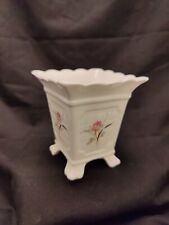 Brosnic Bone China Victoriana Small Planter 10cm/4" VGC Ceramic White Floral