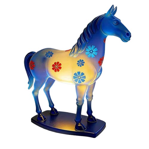 Glazed flower horse night - glazed,