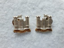 5th ROYAL INNISKILLING DRAGOON GUARDS IRISH REGIMENT OFFICERS S/G COLLAR BADGES