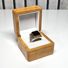 VINTAGE Silver Gothic Onyx