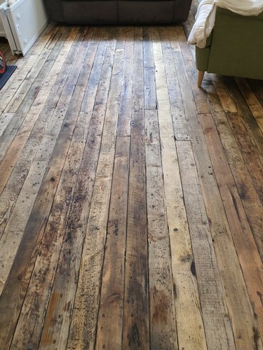 Reclaimed pine floorboards - pine,