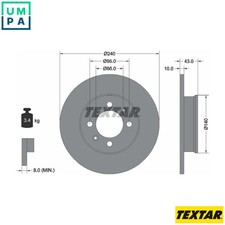 2x BRAKE DISC 92152500 FOR MG
