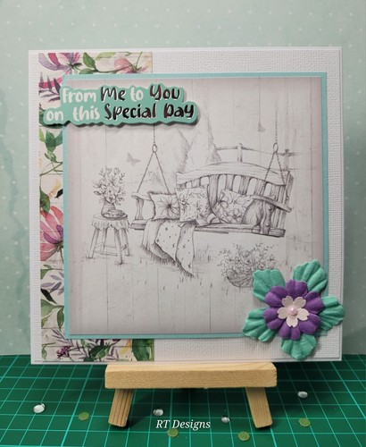 Handcrafted 6x6 greeting card - 6x6,