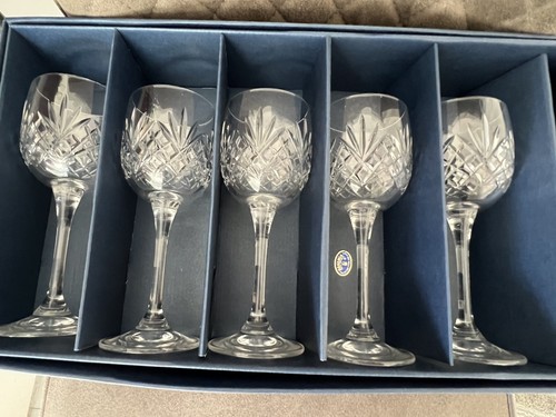 Bohemian crystal wine glasses - bohemian,