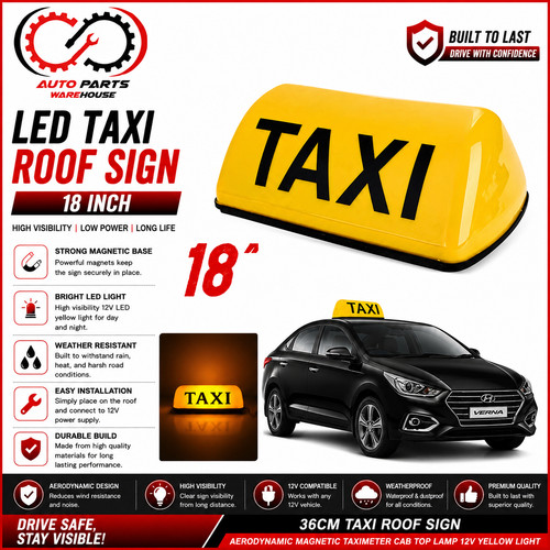 36cm taxi roof sign - taxi,