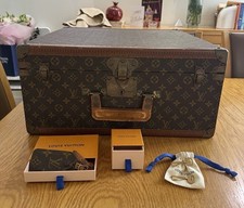 Louis Vuitton Special Order Trunk Hat Box c. 1900’s Auth Steamer Chest Monogram