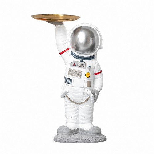 Astronaut statue with tray - astronaut,