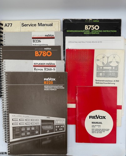 Revox instruction manuals - ,