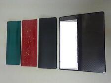 DOUBLE FOLDING LOTTERY TICKET HOLDER/WALLET LEATHER LOOK AND PLAIN COLOURS