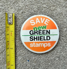 Vintage Green Shield Stamps - 1980's Metal Pin Badge