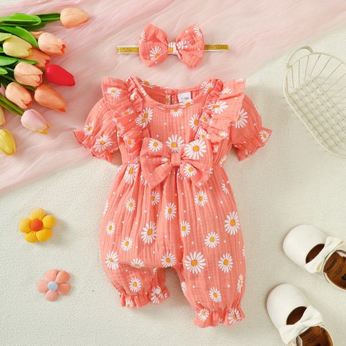 Baby girl ruffle floral romper - baby,