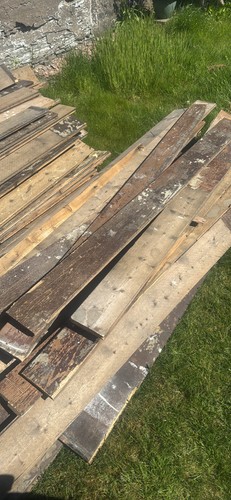 Reclaimed pine floorboards - pine,