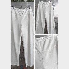 White LADIES TROUSERS Wide leg