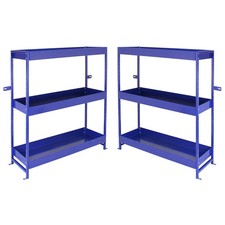 2x Steel Van Shelving Metal