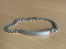 Vintage 925 Silver Men’s ID Bracelet / Unisex / 19.5cm