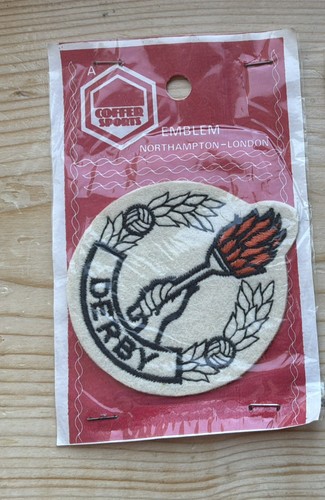 Old 1970s derby county patch - old,