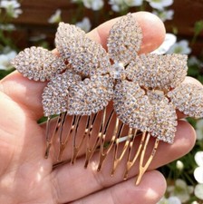 Faux Pearl/Diamanté Hair Comb, Wedding Hair Slide, Hair Accessories - UK