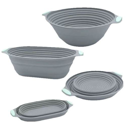 Silicone banneton set - silicone, foldable