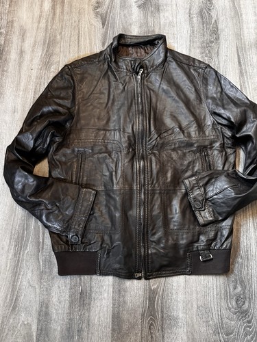 Hugo boss leather jacket l - jacket, uk