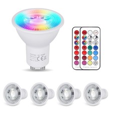 4x YAYZA GU10 LED Light Bulbs 5W, RGBCW Colour Change Dimmable LED Spotlights