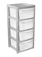 4 Drawer Plastic Storage Tower